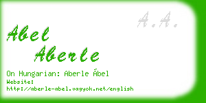abel aberle business card